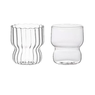 Cute Striped High Borosilicate Glass Cup