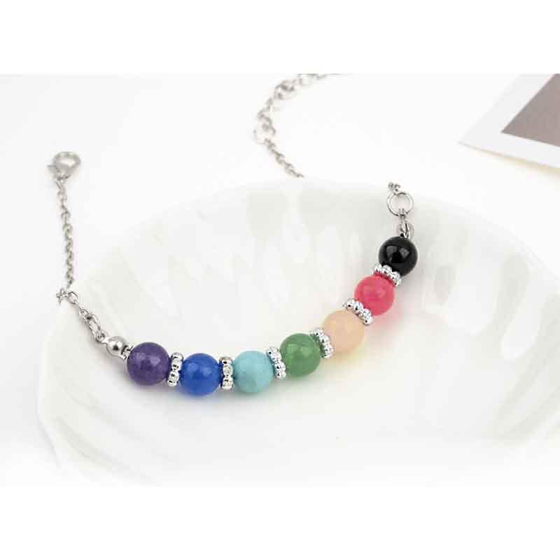 Versatile Fashion Stone Beach Boho Ankle Barefoots Bead Foot Bracelet Amethyst Chain