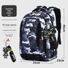 Camouflage Ergonomic Backpack for Students - Large Capacity, Spine Protection, Double Shoulder for Middle and High School Boys