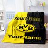 Borussia Dortmund Personalized Text Blanket Throw Personalized Blanket Ultra-Soft Great for Office Chair Sofa Couch Seaside for All Occasions