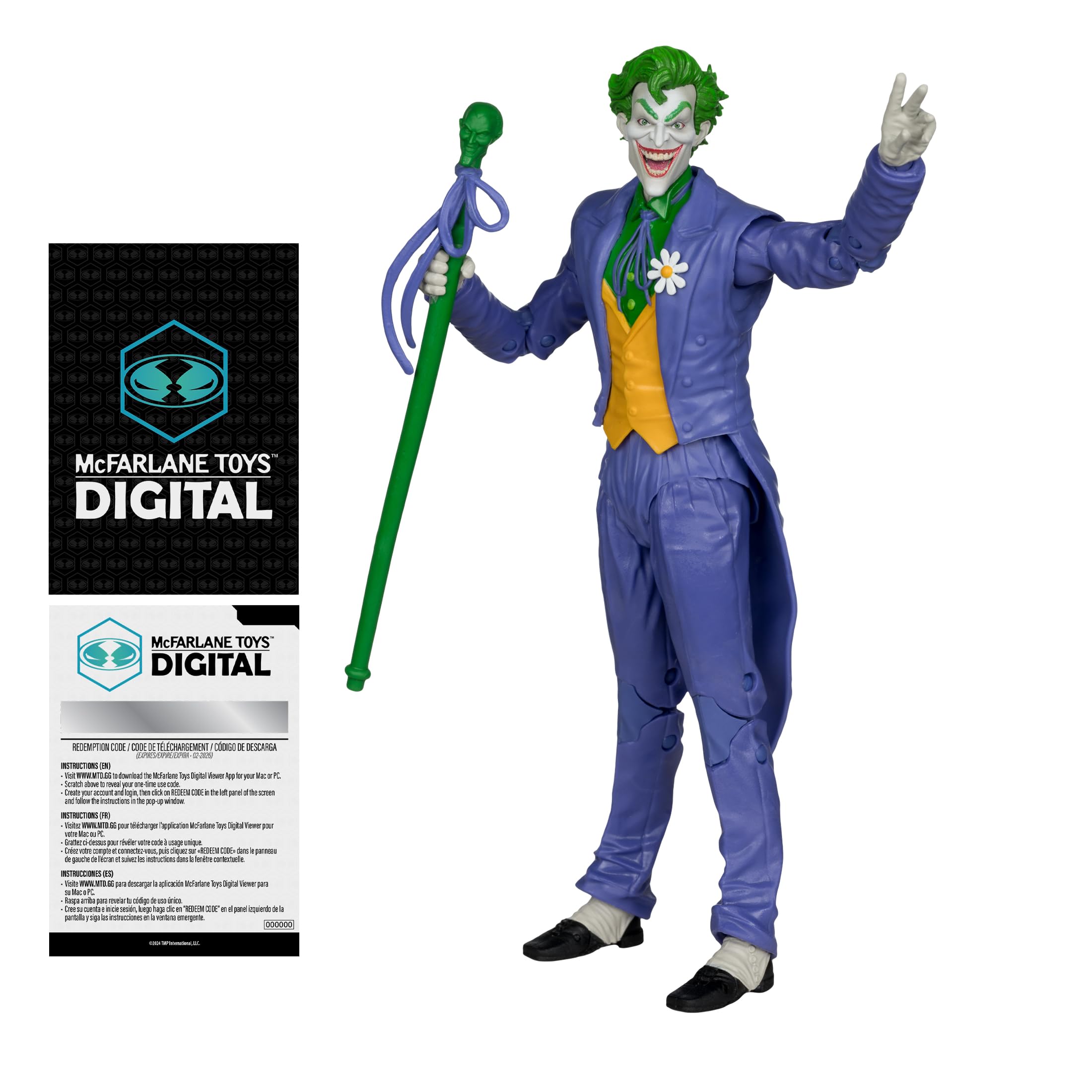 

DC Direct Джокер Серебряный Экшн-фигурка McFarlane Toys с Цифровым Коллекционным Предметом (Эпоха DC) 7-дюймовый