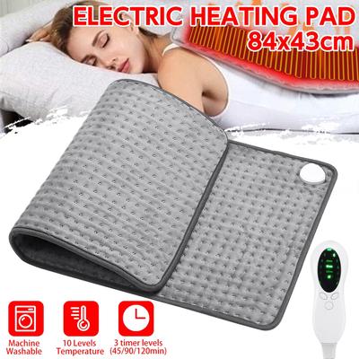 100V-240V Elektrická vyhřívací podložka Pratelná Zimní Hřejivá Vyhřívací podložka Pro Ramena Krk Záda Páteř Nohy Úleva od Bolesti 120W 84x43cm