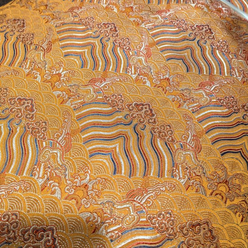 Ancient Style Silk Satin Fabric for Traditional Chinese Tang Suit Cheongsam Embroidered Hanfu Material Handcraft Packaging Cloth