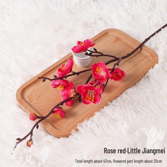 Artificial Peach & Plum Blossom Tree Ornaments – Chinese New Year Decorative Flower Arrangement
