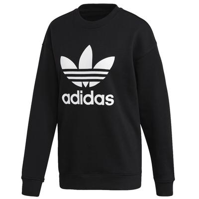 Sweat adidas Trefoil Crew, Sweat noir femme