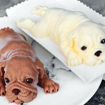 Sanxin Sevimli Shar Pei Köpek Silikon Kalıbı DIY Çikolata, Dondurma, Mus veya Kek için.