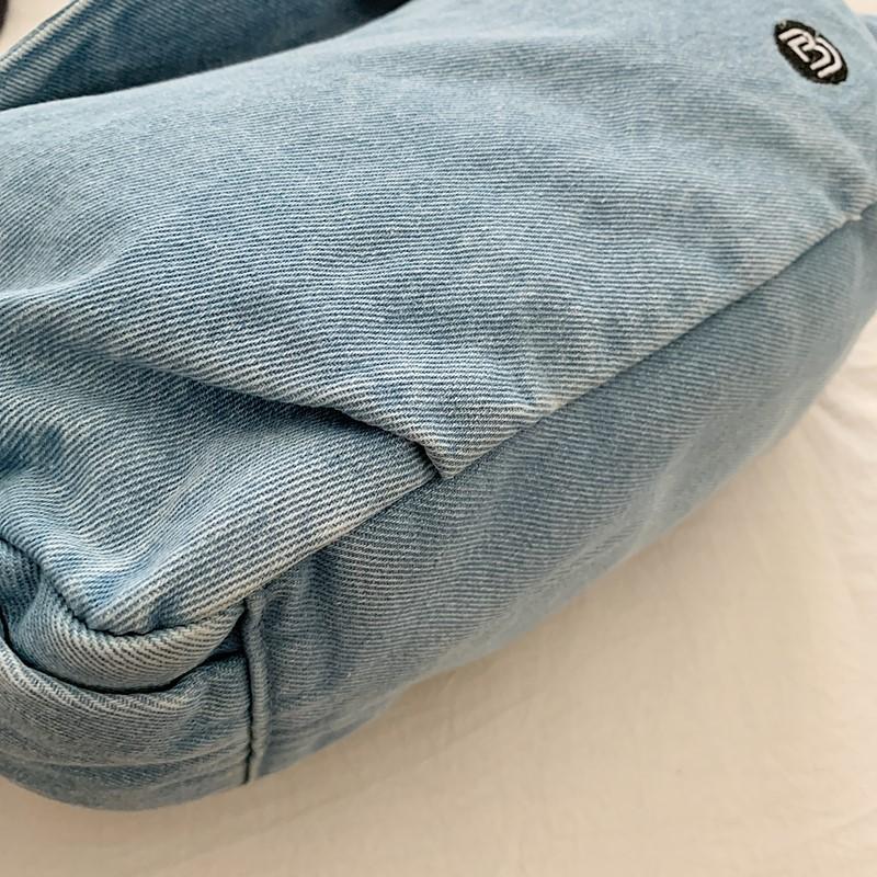 Torba Jeansowa Damska Torba Crossbody Duża Pojemność Dojazdy Torba na Ramię