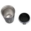 380ml Capacity Stainless Steel Coffee Cup Leakproof Lid Thermal Travel Mug  Car Use