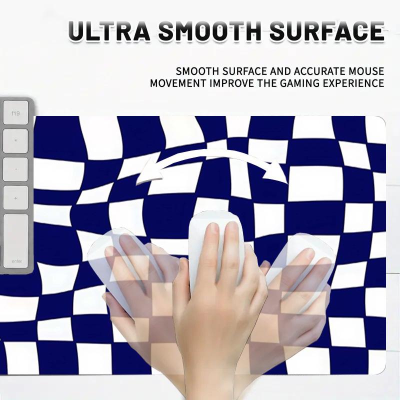 1PC Checkerboard Pattern Oversized Mouse Pad - Non-Slip Rubber Base Perfect for Office School Esports Home Decor Desk Mat 215A