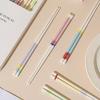 Fashion Color-blocked Ceramic Chopsticks Gift Set