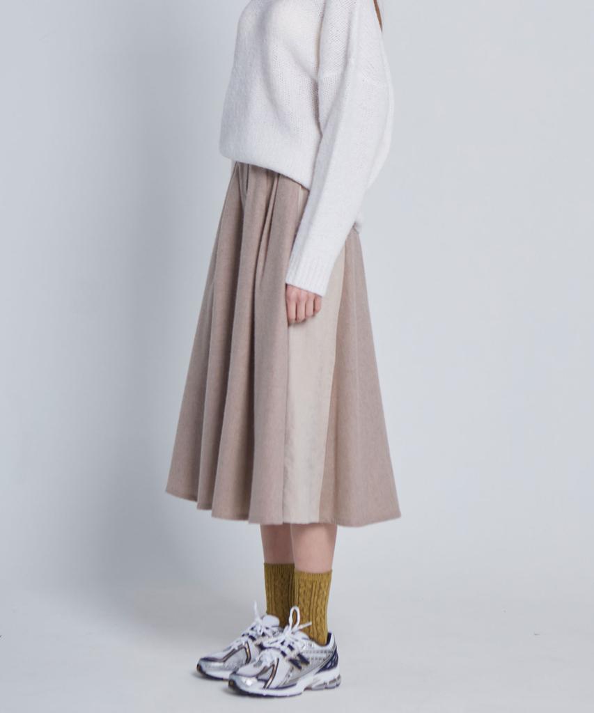 Moseu Side Color Block Skirt