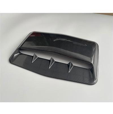 Capô de entrada de fluxo de ar de carro em fibra de carbono ABS barbatanas de tubarão colher de ventilação capa decorativa universal