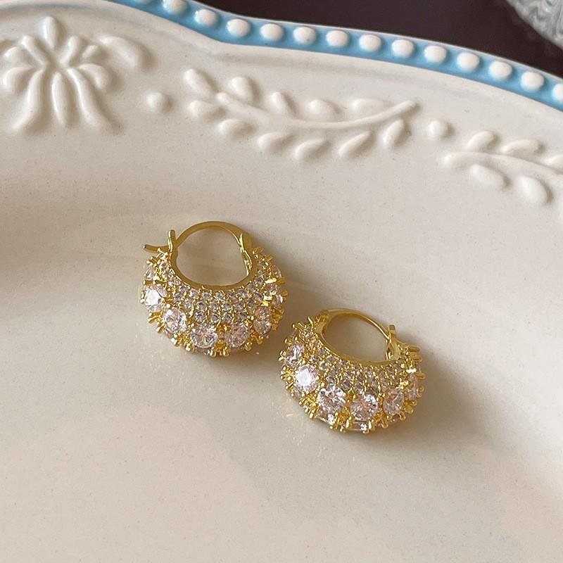 Hochwertige Silbernadel Zirkon Blume Fransenohrringe Europäische und Amerikanische Leichter Luxus Temperament Ohrringe Retro Nischenohrringe