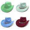 Ethnic Style Cowboy Hat With Wide Brim For Men Women Spring Sun Protection