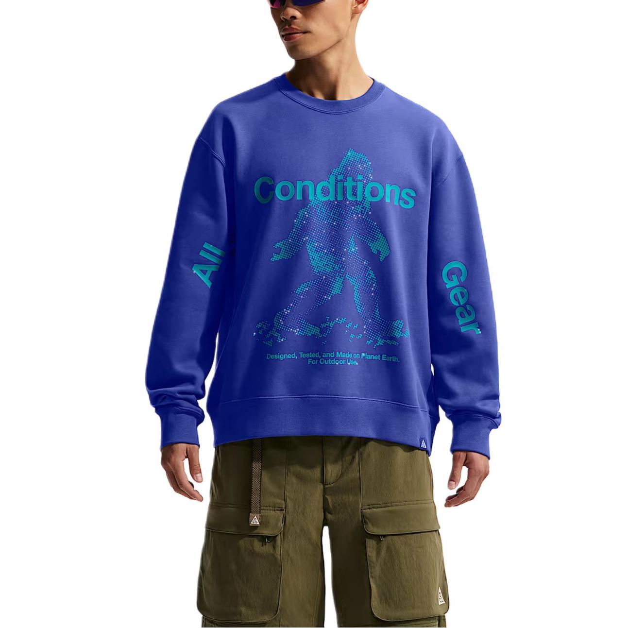 Nike ACG Tuff Fleece Therma-FIT Water-Resistant Pullover Crewneck Sports Long Sleeve Sweatshirt Men sweatshirts IF1491-430 2XL