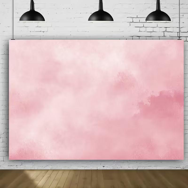 2D Pink Watercolor Backdrop, Large 230x180cm, for Baby Shower, Birthday Party & Wedding Photo Shoot
