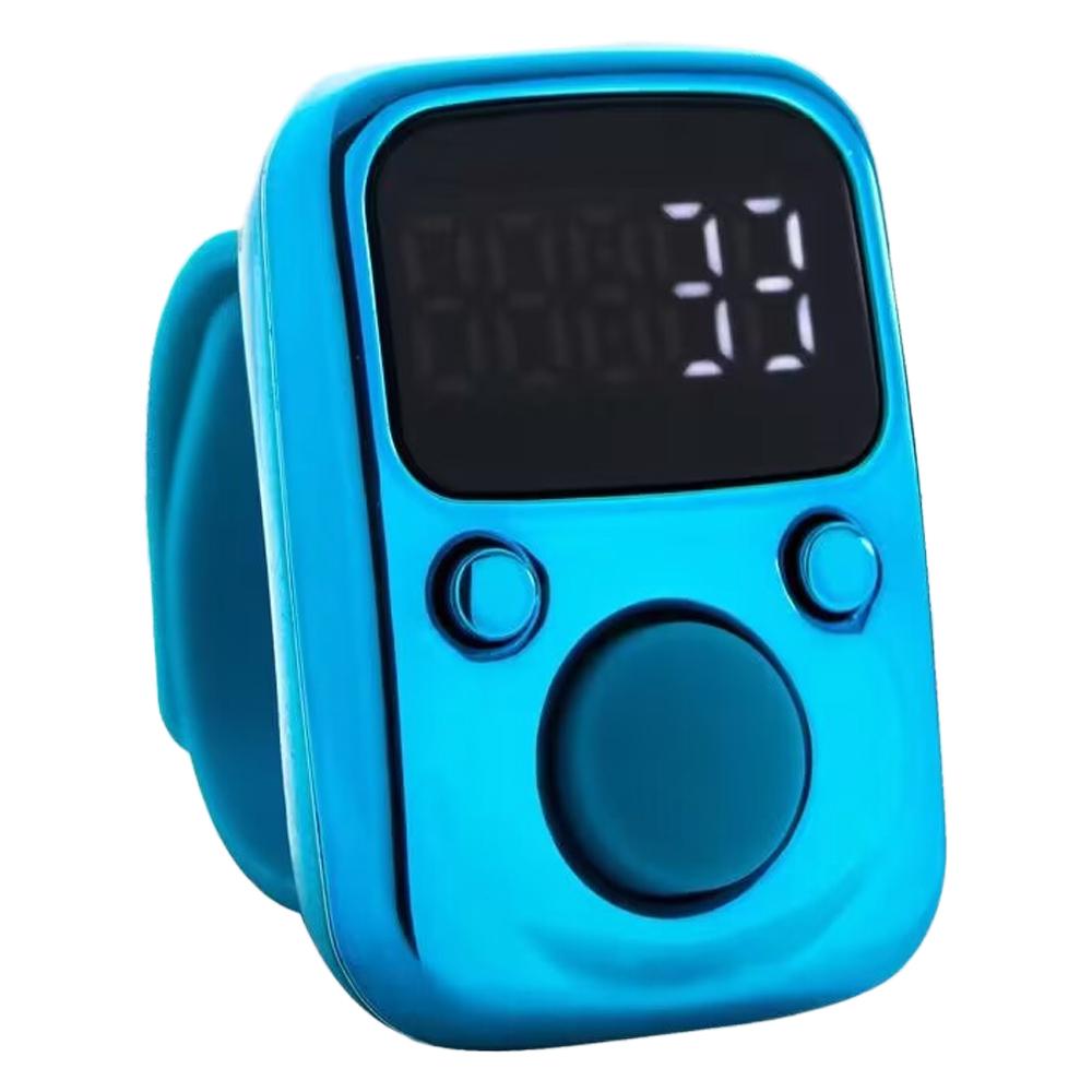 LED electronic counter Rechargeable with time counter Convenient 5-digit adjustable finger ring counter