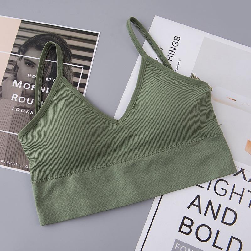 Women Japanese Seamless Thread Large U-back Sling Wrapped Chest Vest Breathable Sport Bra