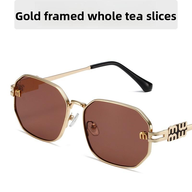 Modern Polygon Sunglasses For Women Uv400 Sun Protection Outdoor Fashion Accessory