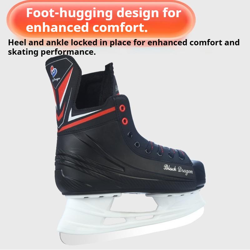 Professional Ice Hockey Skating Shoes PP Shell Ice & Roller Skates with Stainless Steel Blade for Adults Children Beginners