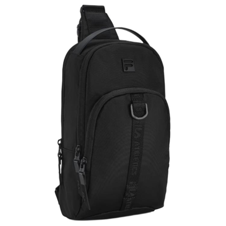 New FILA Fitness Series Fabric Sling Bag Regular Men's Pitch Black A13M531102FBK