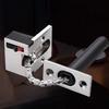 Security Lock Security Door Chain Black Anti-Theft Chain Lock Impact-Resistant Design Long-lasting Construction