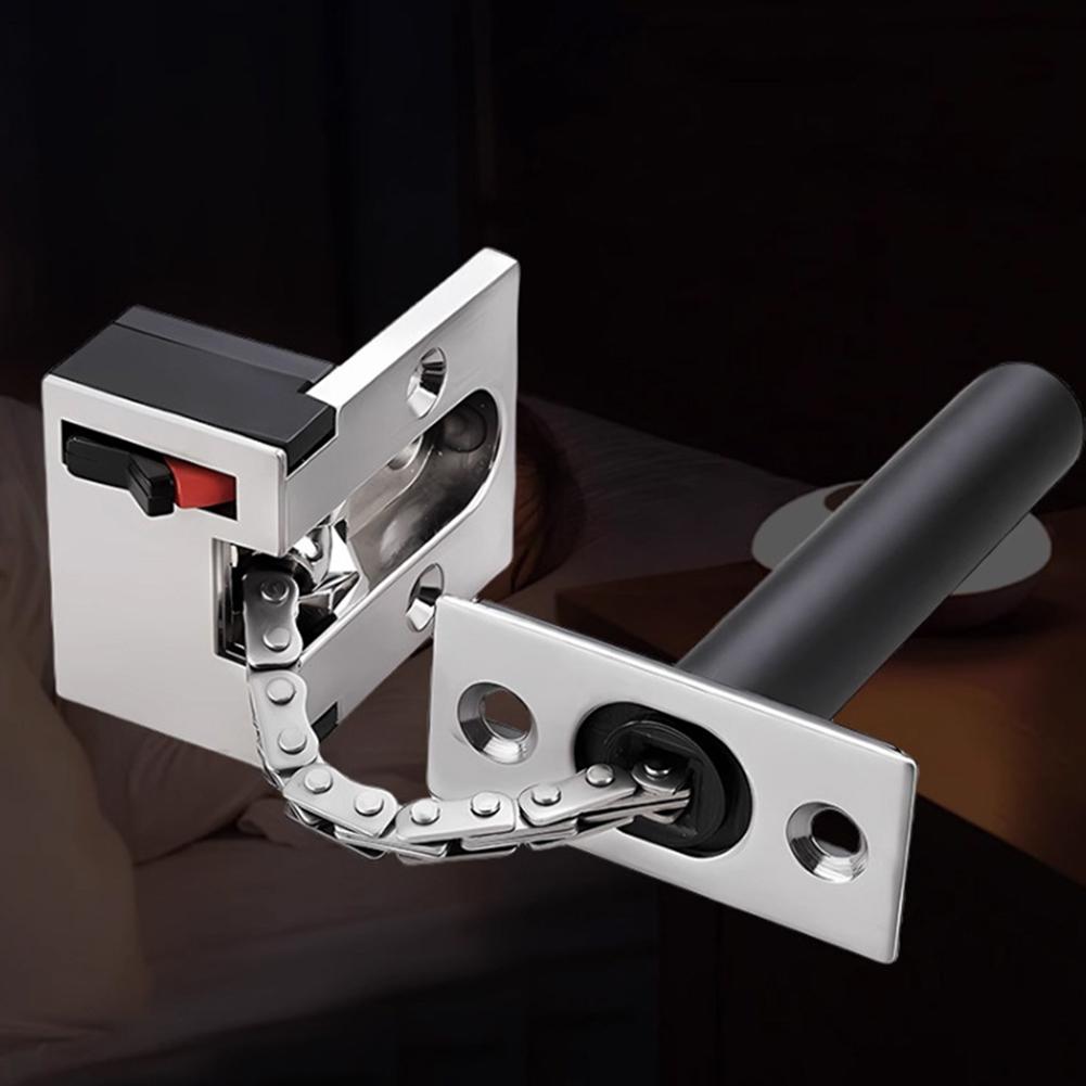 Security Lock Security Door Chain Black Anti-Theft Chain Lock Impact-Resistant Design Long-lasting Construction