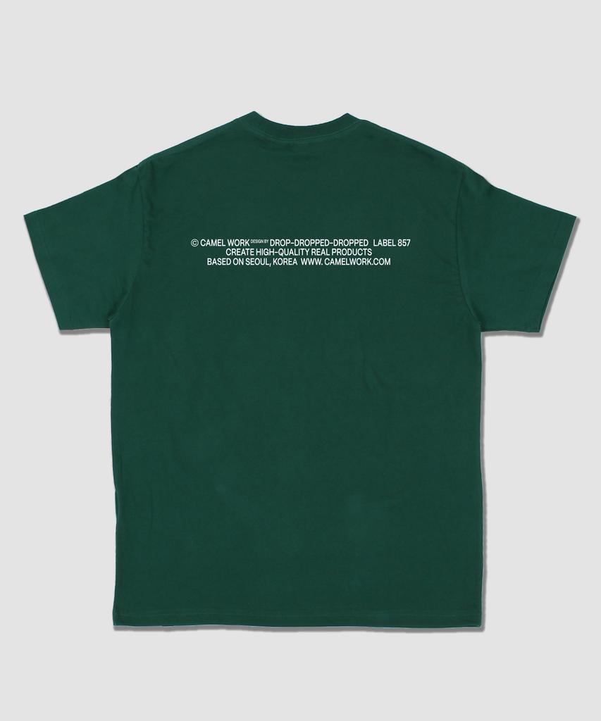 CAMEL WORK Eyes And Mouse Short Sleeve T-Shirt (Dark Green)