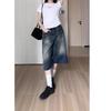 Unisex Low-Waist Distressed Denim Shorts - American Retro Summer Style