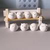 3D Niedliches Schwein Bär Kerze Silikonform Handgemacht Mini Tier Gips Beton Gießen Ornament Harzform Zuhause Schreibtisch Handarbeiten