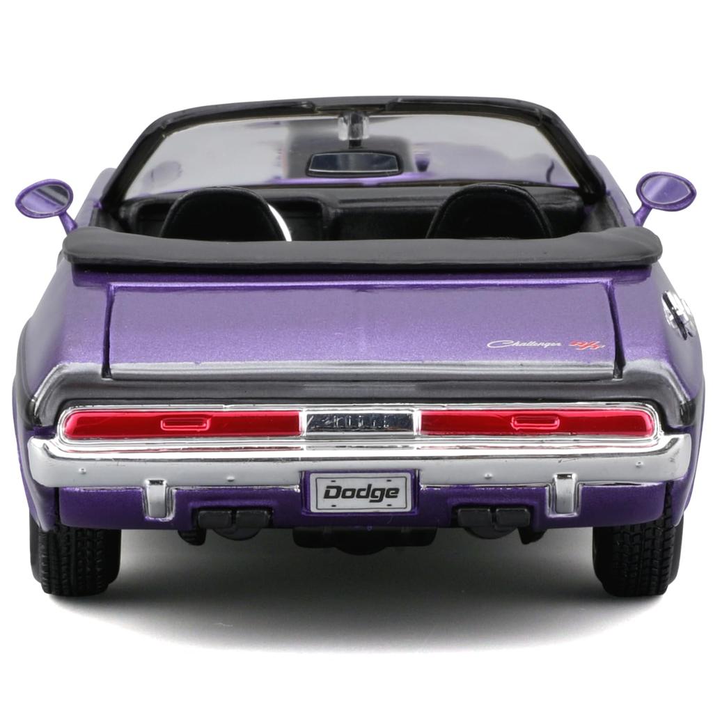 Maisto 1/24 Scale Dodge Challenger 1970 Convertible Purple Diecast Model Car (Finished Product) 31264