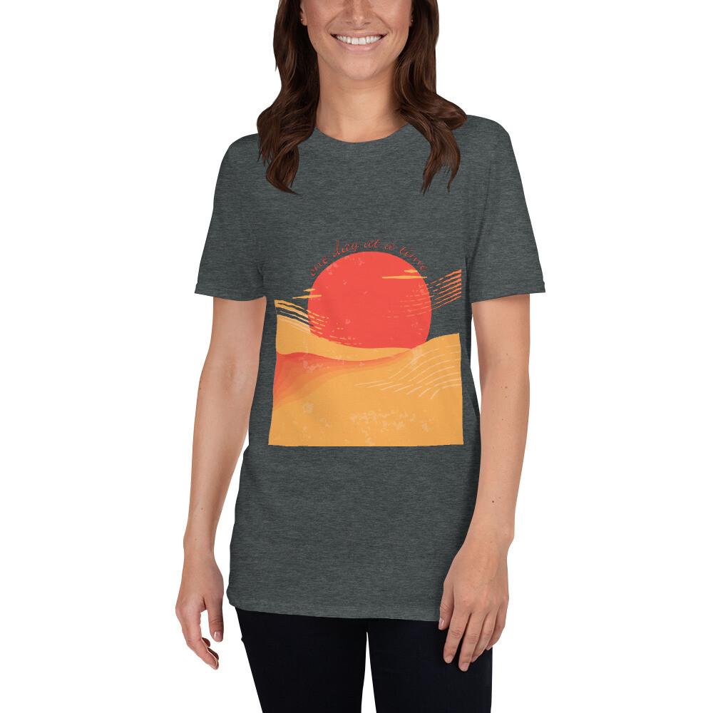 

One Day At A Time AA Sober Sunrise Tee Tees TShirt Unisex T-Shirt S