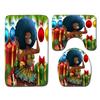 African Women'S Bathroom Floor Mat Three-Piece Bathroom Carpet Toilet Mat Set Doormat Bathroom Non-Slip Mat