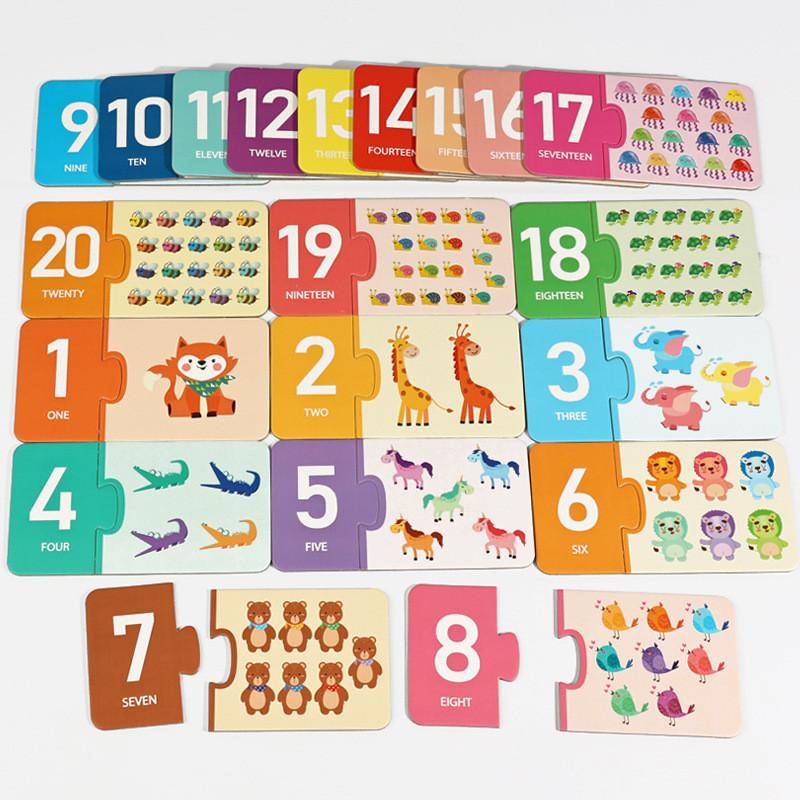 Wooden Alphabet And Number Matching Cards For Kids Educational Game For Early Learning