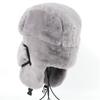 Cappello invernale unisex Lei Feng Cappello Protezione completa Pelliccia di coniglio sintetica spessa Morbido Antivento Calore Morbido Badge Decor Cappello da campeggio all'aperto Escursionismo