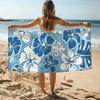 Meerblau Pfeffer Kuwait Strandtuch Fasermaterial, schnelltrocknend, sandabweisend, waschbar, Strand Küste Tropische Blume Handtuch, ideales Geschenk