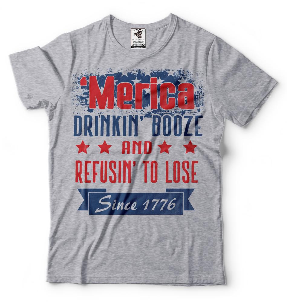 July 4th T-shirt Fourth of July USA American T-shirt 1776 Independence Day Tee S