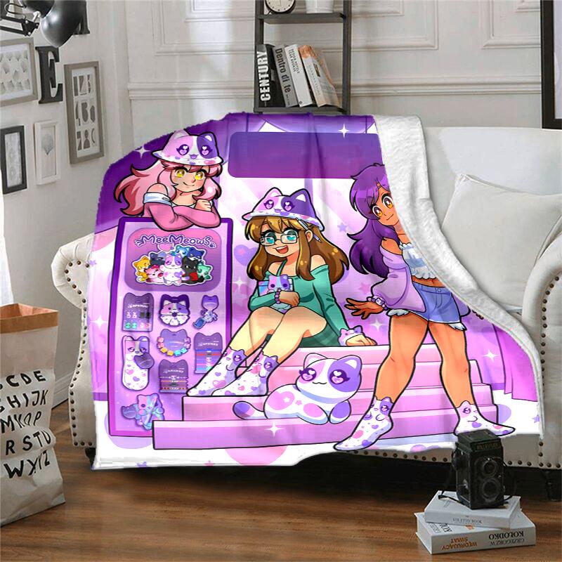 Pixel Game Flannel Blanket Soft Warm All-Season Throw, Design for Camping, Car Travel, Hiking Sofa, Bed, Office Perfect Gift for Parties