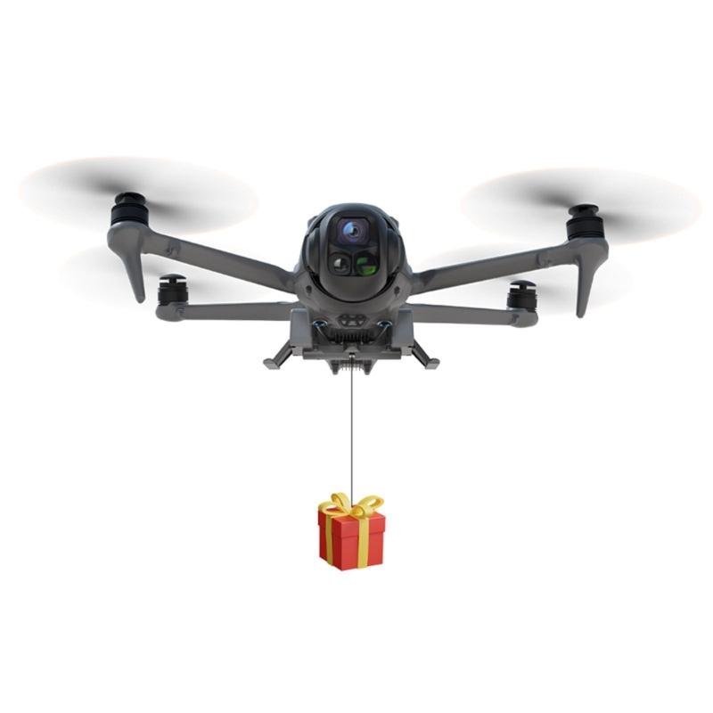 Precisions Payloads Delivery Air Dropping Thrower for 4 Drones Landing Gear and Long Release Mechanism