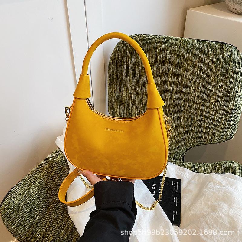 Popular fashion shoulder bag women's spring new solid color gentle small square bag niche