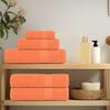 VidaXL Serviettes de toilette 4 pièces FROGN Orange 30 x 30 cm 100 % coton 136897