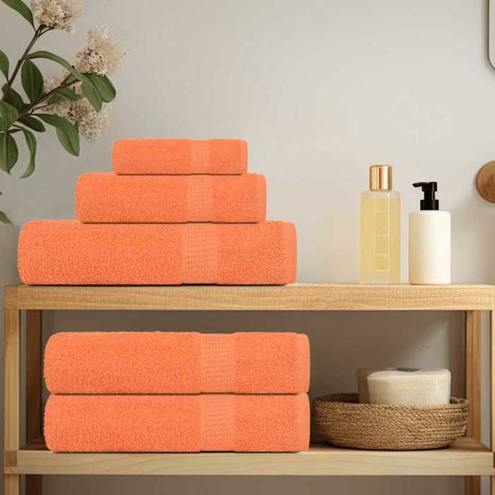 VidaXL Serviettes de toilette 4 pièces FROGN Orange 30 x 30 cm 100 % coton 136897