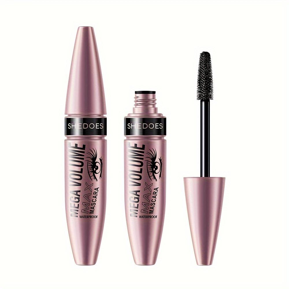 Black Waterproof Curling Mascara Intense Wear Smudge-Free Sweat-Resistant Volumizing Lengthening Eyelash Makeup for All-Day Bold Definition