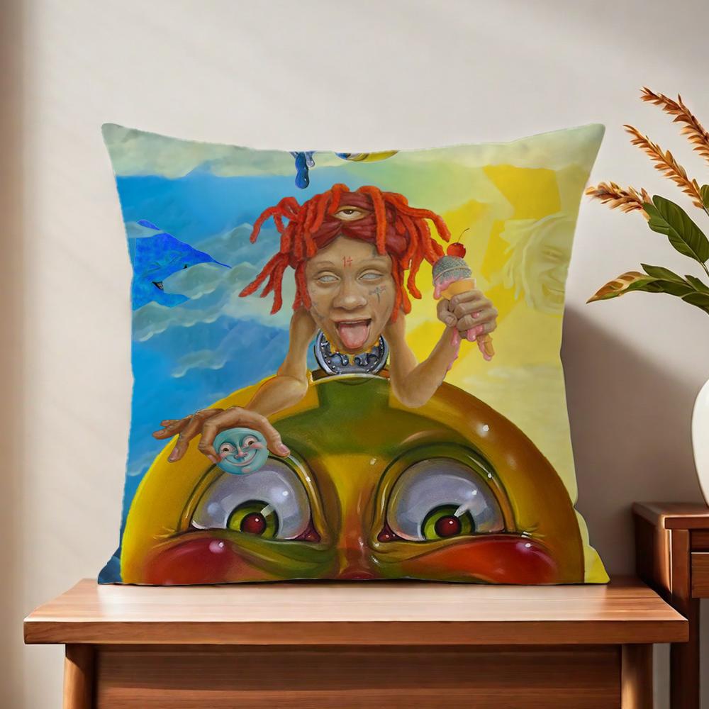 Rapper TTrippie Cushion Cover For Pillow RReddSs Printing Sofa Decoration Home Car Room Coffee Shop Office Nordic Simplicity