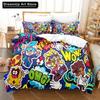 Game Ninjala Bedding Set Single Twin Full Queen King Size Bed Set Adult Kid Bedroom Duvet Cover Sets 3D Print Kawaii Kids Camas