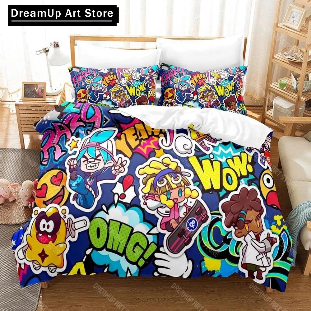 Game Ninjala Bedding Set Single Twin Full Queen King Size Bed Set Adult Kid Bedroom Duvet Cover Sets 3D Print Kawaii Kids Camas