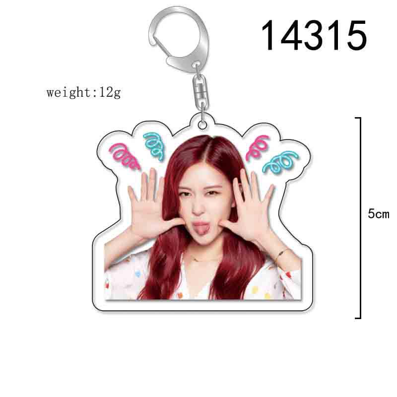 BLACKPINK Acrylic Double-Sided Keychain: Lisa, Jisoo, Jennie, Rosé