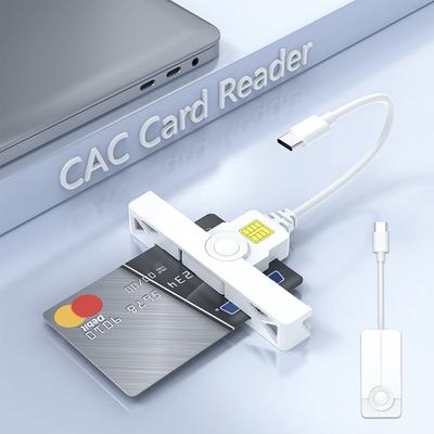 Čtečka karet CAC USB/Type-C Chytrá čtečka běžných přístupových karet SIM Cloner IC/ID/Bankovní čtečka pro telefon Laptop PC