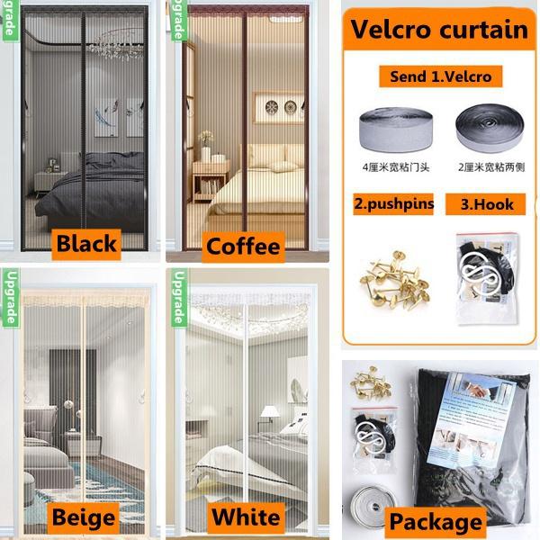 Anti Mosquito Insect Fly Bug Door Curtains Strong Magnetic Screen Portable Magnet Mesh Mosquito Net Automatic Closing Door for Home Summer Use