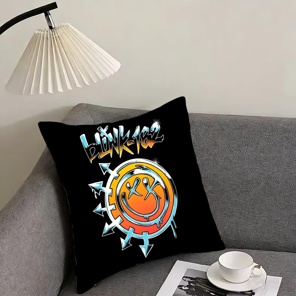 Berühmte Punkband B-Blink-182 Kissenbezug Ultraweiches Hautfreundliches Gewebe Wolkenähnlicher Komfort & Verdeckter Reißverschluss
